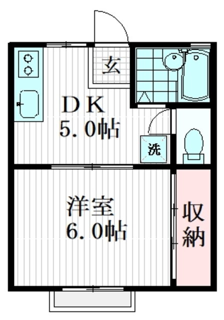 メゾンドール 2階 1DK 賃貸物件詳細