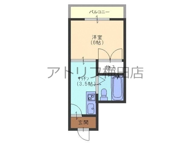 メゾン本庄東 3階 1DK 賃貸物件詳細