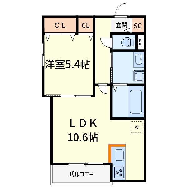 大阪府高槻市日向町 高槻市駅 1LDK アパート 賃貸物件詳細