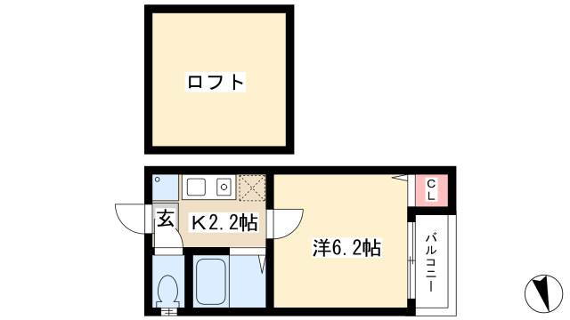 愛知県名古屋市中区橘１ 東別院駅 1K アパート 賃貸物件詳細