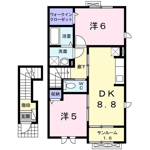 福井県鯖江市石田上町 神明駅 2DK アパート 賃貸物件詳細