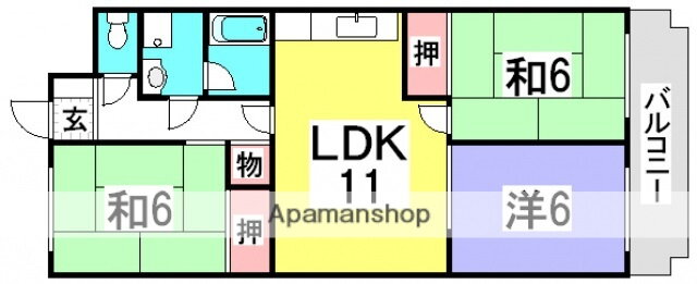 広島県広島市西区井口台２ 修大協創中高前駅 3LDK マンション 賃貸物件詳細