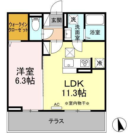 山梨県中巨摩郡昭和町清水新居 甲府駅 1LDK アパート 賃貸物件詳細