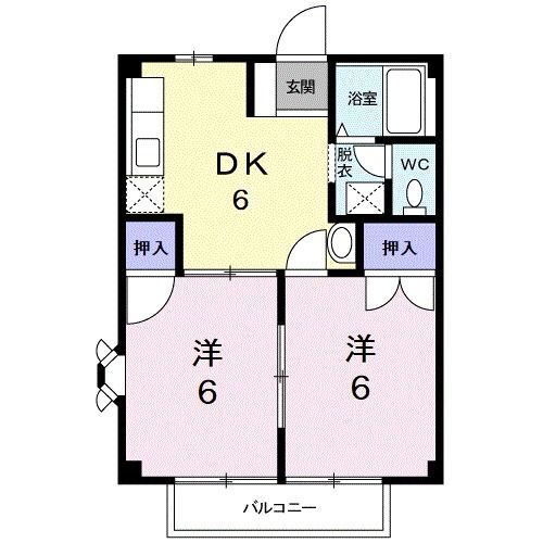 プチ・シャトー 2階 2DK 賃貸物件詳細