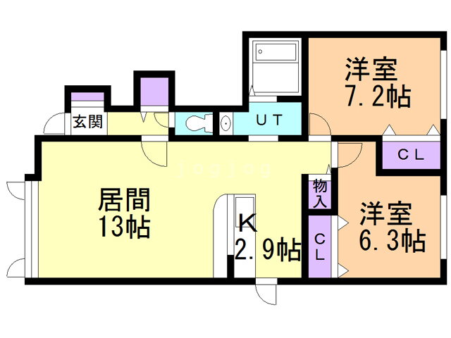 北海道富良野市扇町 2LDK アパート 賃貸物件詳細