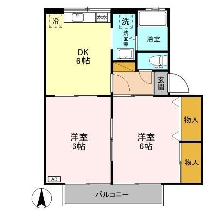 群馬県高崎市島野町 高崎駅 2DK アパート 賃貸物件詳細
