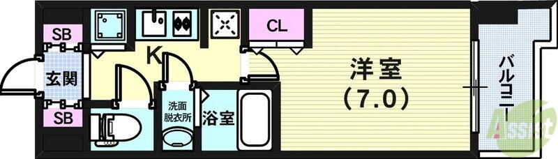 兵庫県神戸市中央区浜辺通４ 三ノ宮駅 1K マンション 賃貸物件詳細