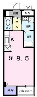 香川県高松市福田町 瓦町駅 1K マンション 賃貸物件詳細