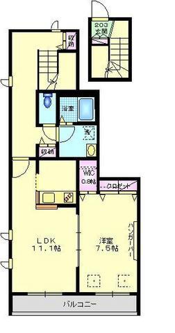 カメリア山王 2階 1LDK 賃貸物件詳細