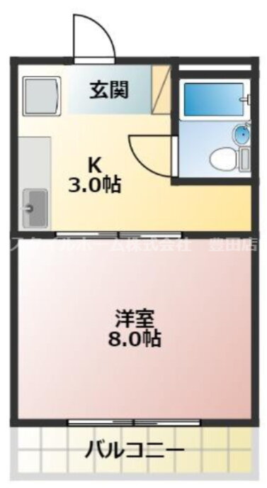 愛知県豊田市秋葉町２ 上挙母駅 1K アパート 賃貸物件詳細