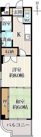 愛知県名古屋市昭和区石仏町１ 御器所駅 2K マンション 賃貸物件詳細