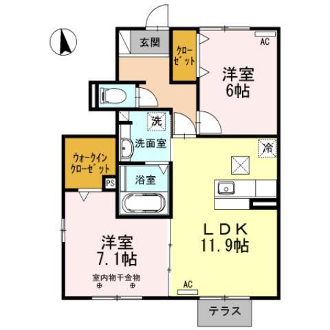 岐阜県岐阜市日野東３ 岐阜駅 2LDK アパート 賃貸物件詳細