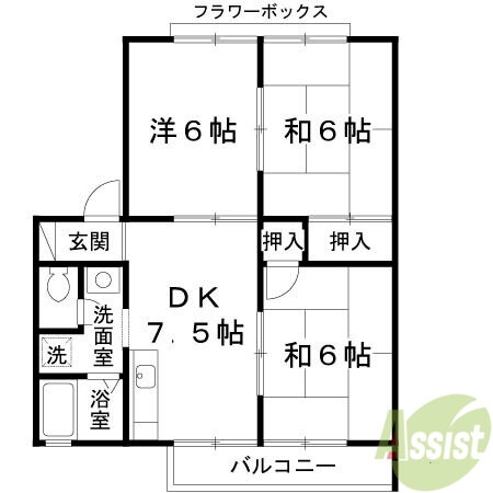 兵庫県伊丹市池尻６ 仁川駅 3DK アパート 賃貸物件詳細