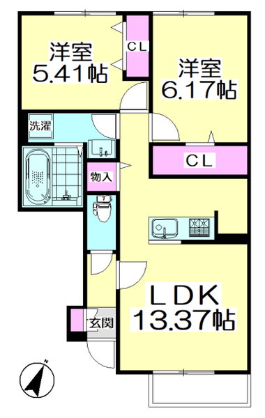 東京都足立区舎人３ 見沼代親水公園駅 2LDK アパート 賃貸物件詳細
