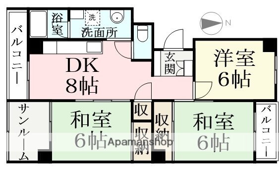 レジデンス黒葉 4階 3DK 賃貸物件詳細