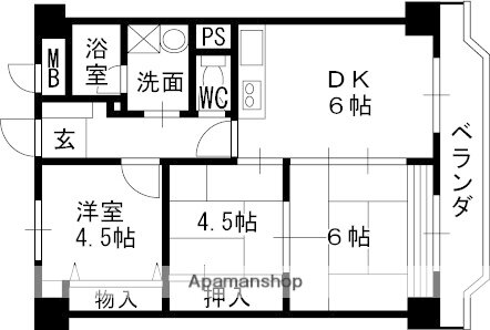 大阪府東大阪市足代１ 布施駅 3DK マンション 賃貸物件詳細