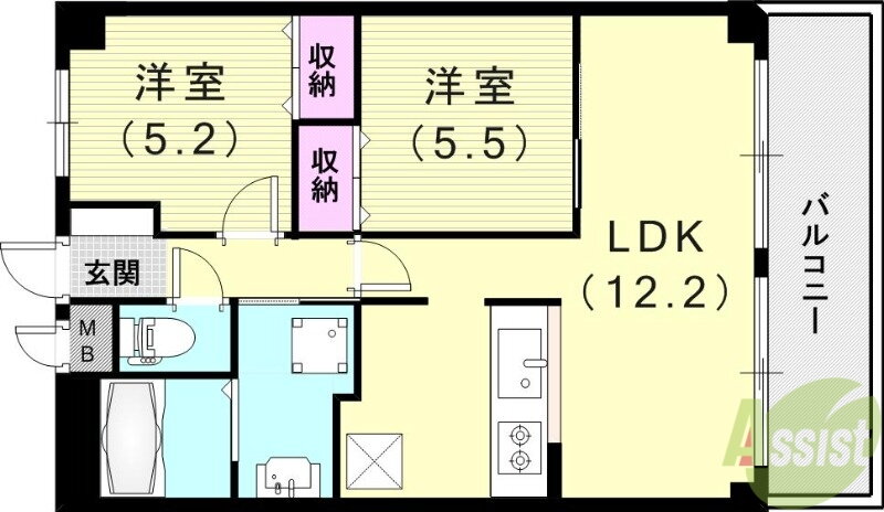 兵庫県神戸市北区八多町中 道場南口駅 2LDK アパート 賃貸物件詳細