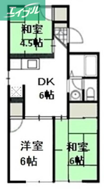 岡山県岡山市北区花尻みどり町 北長瀬駅 3DK アパート 賃貸物件詳細