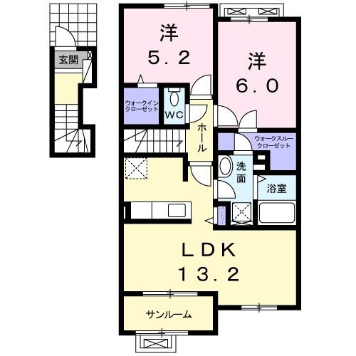 富山県富山市太郎丸本町２ 堀川小泉駅 2LDK アパート 賃貸物件詳細