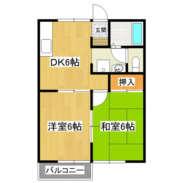 茨城県龍ヶ崎市城ノ内２ 龍ケ崎市駅 2DK アパート 賃貸物件詳細