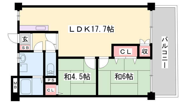 ブエナビスタ姫路 1階 2LDK 賃貸物件詳細