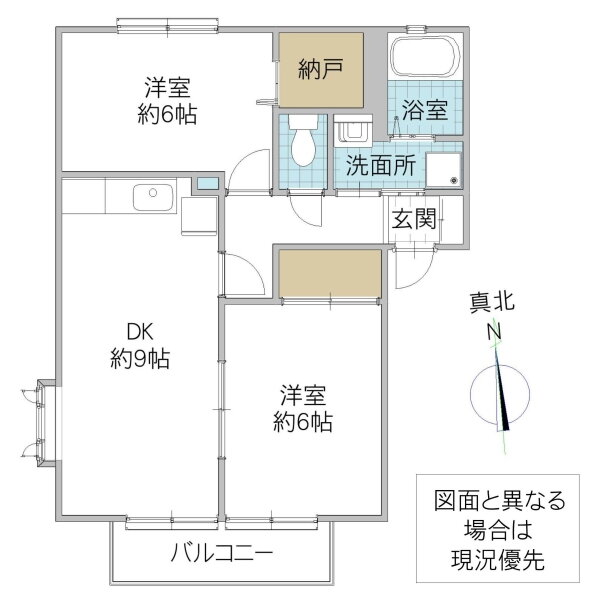 茨城県水戸市元吉田町 水戸駅 2LDK アパート 賃貸物件詳細