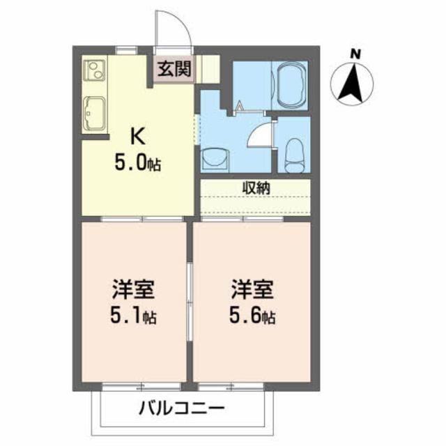 福島県郡山市大槻町字中野 郡山駅 2K アパート 賃貸物件詳細
