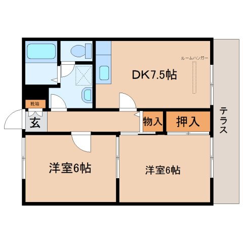 奈良県大和郡山市額田部北町 平端駅 2DK アパート 賃貸物件詳細