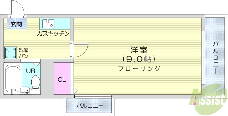 宮城県仙台市若林区荒町 愛宕橋駅 1K マンション 賃貸物件詳細