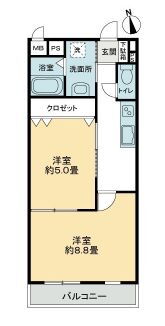 香川県高松市中央町 栗林公園北口駅 2K マンション 賃貸物件詳細