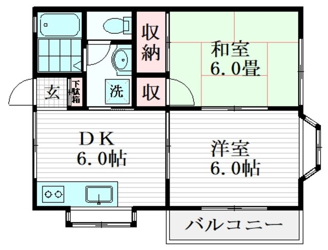 埼玉県越谷市西方２ 越谷駅 2DK アパート 賃貸物件詳細