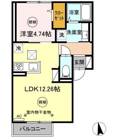 福岡県久留米市合川町 久留米大学前駅 1LDK アパート 賃貸物件詳細