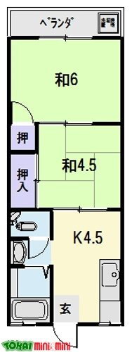 植松マンション 3階 2K 賃貸物件詳細