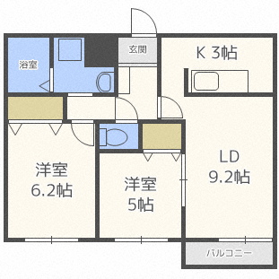 北海道札幌市豊平区美園九条１ 豊平公園駅 2LDK マンション 賃貸物件詳細