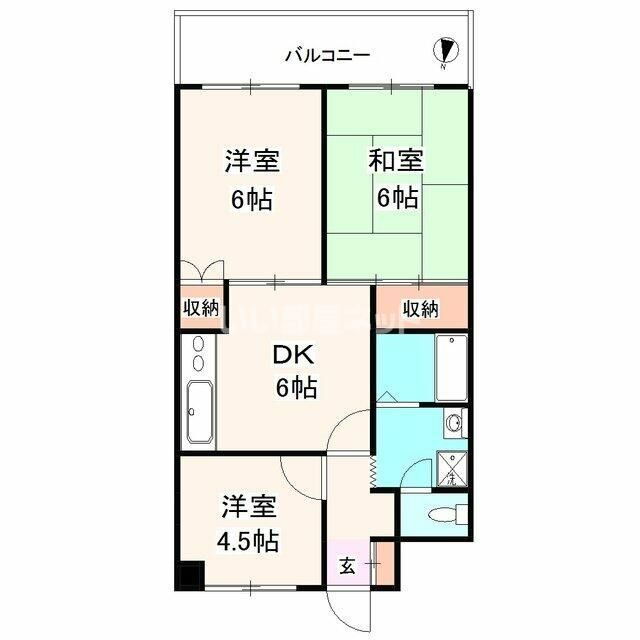 パラマウント野川 3階 3DK 賃貸物件詳細