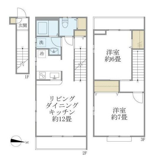 東京都大田区大森北３ 大森駅 2LDK アパート 賃貸物件詳細