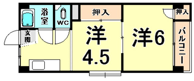 兵庫県尼崎市西立花町２ 立花駅 2K マンション 賃貸物件詳細