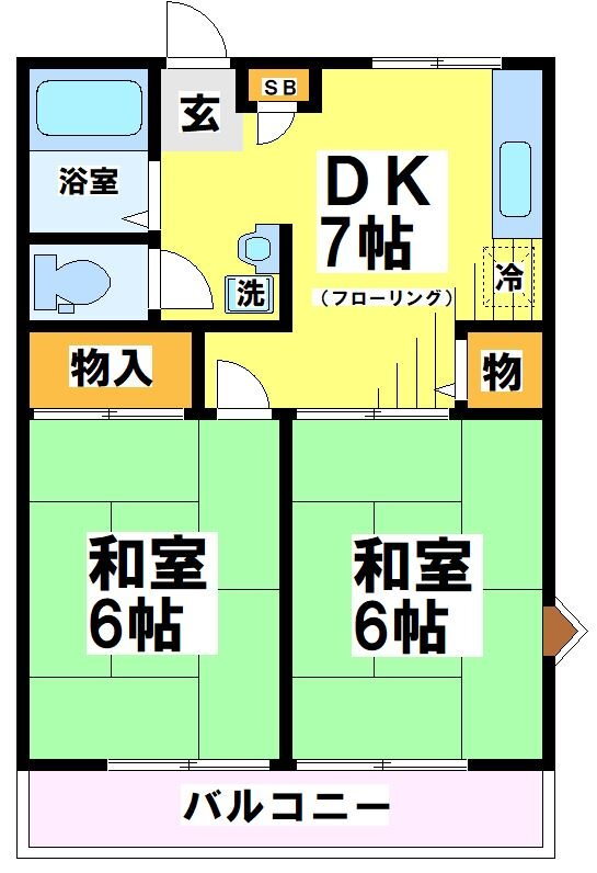 東京都府中市若松町１ 東府中駅 2DK アパート 賃貸物件詳細