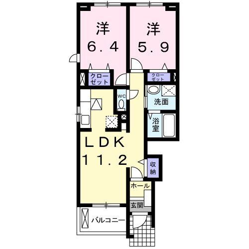 神奈川県平塚市豊田宮下 平塚駅 2LDK アパート 賃貸物件詳細