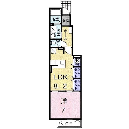 ティーエスタウン　Ｂ 1階 1LDK 賃貸物件詳細