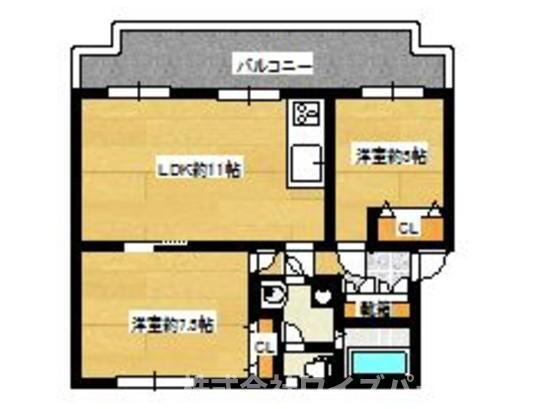 福岡県福岡市南区長丘２ 高宮駅 2LDK マンション 賃貸物件詳細