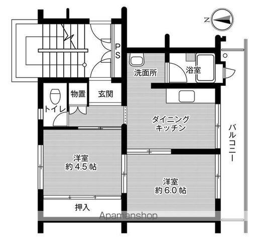 ビレッジハウス上和白１号棟 3階 2DK 賃貸物件詳細