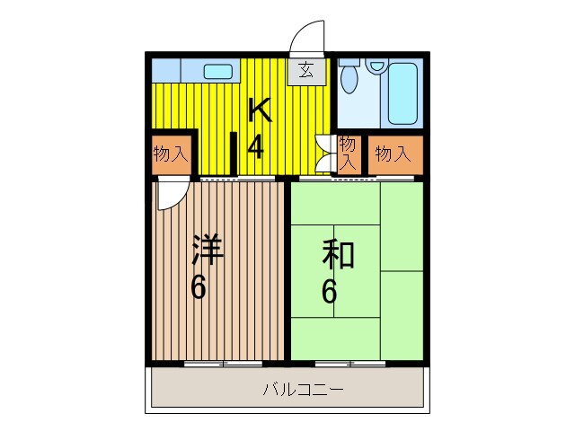 埼玉県川口市朝日６ 南鳩ヶ谷駅 2K マンション 賃貸物件詳細