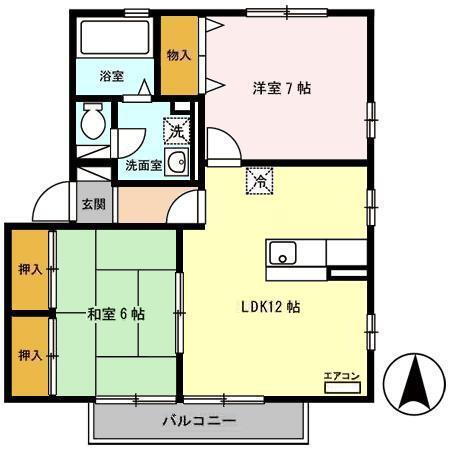 秋田県秋田市広面字碇 秋田駅 2LDK アパート 賃貸物件詳細