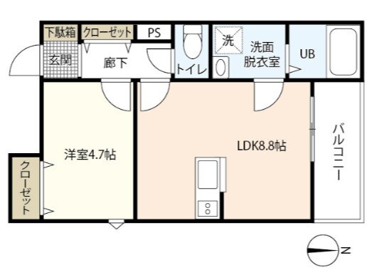 ＲＥＧＡＬＥ　ＳＯＵＴＨ 2階 1LDK 賃貸物件詳細