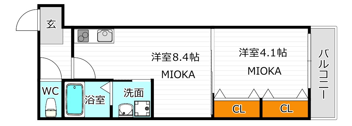 クローバー・シエル長居公園 1階 1LDK 賃貸物件詳細