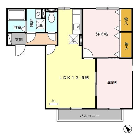 岐阜県岐阜市六条福寿町 岐阜駅 2LDK アパート 賃貸物件詳細