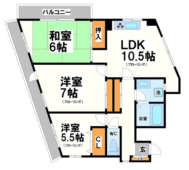 東京都調布市菊野台１ 柴崎駅 3LDK マンション 賃貸物件詳細