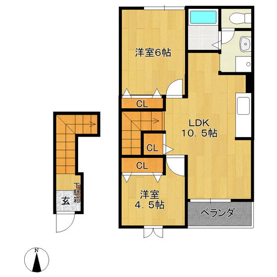 愛知県知多郡東浦町大字石浜字中央 石浜駅 2LDK アパート 賃貸物件詳細