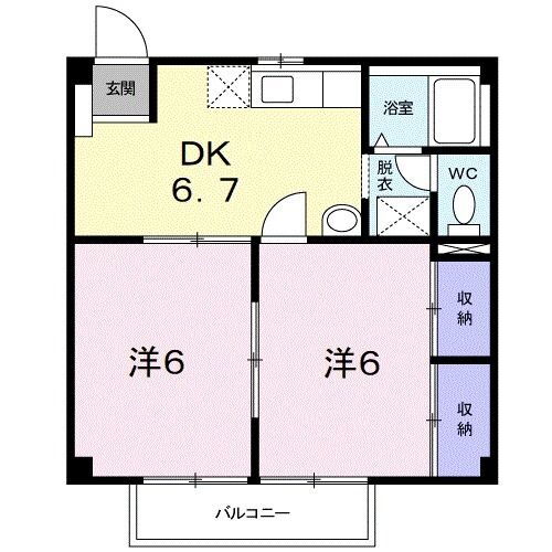 茨城県行方市玉造甲 石岡駅 2DK アパート 賃貸物件詳細